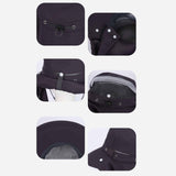 Maxbell Sun Hat with Neck Flap Face Cover Fishing Hat for Camping   Dark Gray