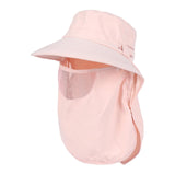 Maxbell Sun Hat with Neck Flap Face Cover Fishing Hat for Camping   Pink