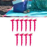 Maxbell 10Pcs Beach Towel Clips Picnic Mat Clips for Poolside Lounging Travel Pink