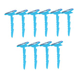 Maxbell 10Pcs Beach Towel Clips Picnic Mat Clips for Poolside Lounging Travel Blue