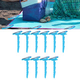 Maxbell 10Pcs Beach Towel Clips Picnic Mat Clips for Poolside Lounging Travel Blue
