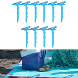 Maxbell 10Pcs Beach Towel Clips Picnic Mat Clips for Poolside Lounging Travel Blue