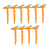 Maxbell 10Pcs Beach Towel Clips Picnic Mat Clips for Poolside Lounging Travel Orange