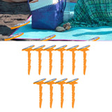 Maxbell 10Pcs Beach Towel Clips Picnic Mat Clips for Poolside Lounging Travel Orange