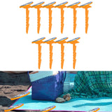 Maxbell 10Pcs Beach Towel Clips Picnic Mat Clips for Poolside Lounging Travel Orange