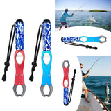Maxbell Fish Lip Gripper Built in Scale Maximum 39lb Portable with Strap Fish Scales Blue