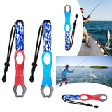 Maxbell Fish Lip Gripper Built in Scale Maximum 39lb Portable with Strap Fish Scales Blue