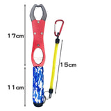 Maxbell Fish Lip Gripper Built in Scale Maximum 39lb Portable with Strap Fish Scales Blue