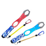 Maxbell Fish Lip Gripper Built in Scale Maximum 39lb Portable with Strap Fish Scales Red