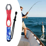 Maxbell Fish Lip Gripper Built in Scale Maximum 39lb Portable with Strap Fish Scales Red