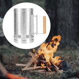 Maxbell Barbecue Chimney Starter Wooden Handle for Kitchen Travelling Indoor Outdoor