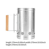 Maxbell Barbecue Chimney Starter Wooden Handle for Kitchen Travelling Indoor Outdoor