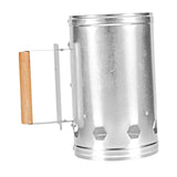 Maxbell Barbecue Chimney Starter Wooden Handle for Kitchen Travelling Indoor Outdoor