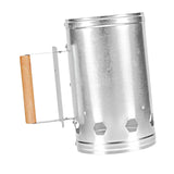 Maxbell Barbecue Chimney Starter Wooden Handle for Kitchen Travelling Indoor Outdoor