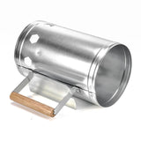 Maxbell Barbecue Chimney Starter Wooden Handle for Kitchen Travelling Indoor Outdoor