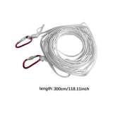 Maxbell Windproof Clothesline Nylon Rope Drying Rope for Backyard Dormitory Vacation 300cm
