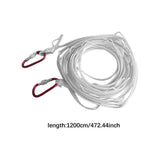 Maxbell Windproof Clothesline Nylon Rope Drying Rope for Backyard Dormitory Vacation 1200cm