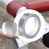 Maxbell Fiberglass Aluminum Foil Tape 5M Heat Shield Tape for Metal Repair Auto Pipe 3cm Width
