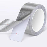 Maxbell Fiberglass Aluminum Foil Tape 5M Heat Shield Tape for Metal Repair Auto Pipe 5cm Width