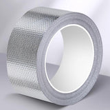 Maxbell Fiberglass Aluminum Foil Tape 5M Heat Shield Tape for Metal Repair Auto Pipe 5cm Width
