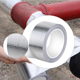 Maxbell Fiberglass Aluminum Foil Tape 5M Heat Shield Tape for Metal Repair Auto Pipe 5cm Width