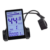 Maxbell Electric Bike LCD Display 22.2mm Dia Handlebar Accessories LCD Display Meter