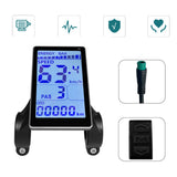 Maxbell Electric Bike LCD Display 22.2mm Dia Handlebar Accessories LCD Display Meter