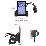 Maxbell Electric Bike LCD Display 22.2mm Dia Handlebar Accessories LCD Display Meter
