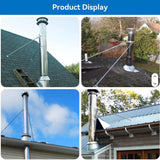 Maxbell Extended Roof Bracket Kit Fireplace Holder Sturdy Parts Chimney Roof Bracket