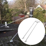 Maxbell Extended Roof Bracket Kit Fireplace Holder Sturdy Parts Chimney Roof Bracket