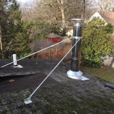 Maxbell Extended Roof Bracket Kit Fireplace Holder Sturdy Parts Chimney Roof Bracket