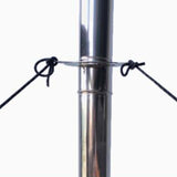Maxbell Chimney Pipe Bracket Ring Portable Fixing Tool Outdoor Camping for Wind Rope 6cm