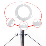 Maxbell Chimney Pipe Bracket Ring Portable Fixing Tool Outdoor Camping for Wind Rope 8cm