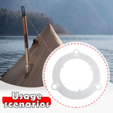 Maxbell Chimney Pipe Bracket Ring Portable Fixing Tool Outdoor Camping for Wind Rope 8cm