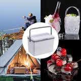 Maxbell Insulated Cooler Box 3L Carrier Thermal for Indoor Outdoor Household Fishing white