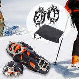 Maxbell Winter Shoe Crampons Gift Portable Shoe Grips for Ice Fishing