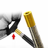 Maxbell Retractable Landing Net Rod Non Slip Handle Tool Telescopic Fishing Net Pole 25cm to 68cm