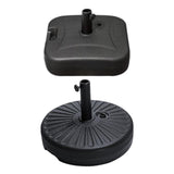 Maxbell Parasol Base Stand Weight Patio Umbrella Base for Balcony Courtyard Backyard Square 48x48x14cm
