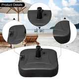Maxbell Parasol Base Stand Weight Patio Umbrella Base for Balcony Courtyard Backyard Square 48x48x14cm