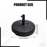 Maxbell Parasol Base Stand Weight Patio Umbrella Base for Balcony Courtyard Backyard Round 55x55x14.5cm