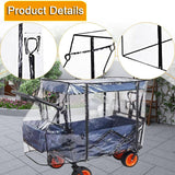 Maxbell Rain Cover for Wagon Portable with Zipper Canopy for Camping Shopping Picnic
