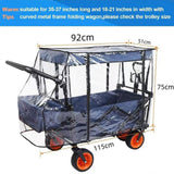Maxbell Rain Cover for Wagon Portable with Zipper Canopy for Camping Shopping Picnic