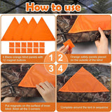 Maxbell Visibility Safety Blind Panel Strips Signs Set for Backpacking Tents Outdoor