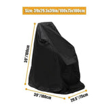 Maxbell Wheelchair Cover Sun Protection Snowproof Rainproof Black for Travel Outdoor Height 100 cm