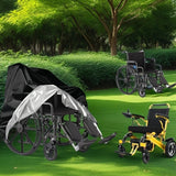 Maxbell Wheelchair Cover Sun Protection Snowproof Rainproof Black for Travel Outdoor Height 130 cm
