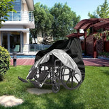Maxbell Wheelchair Cover Sun Protection Snowproof Rainproof Black for Travel Outdoor Height 130 cm
