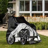 Maxbell Wheelchair Cover Sun Protection Snowproof Rainproof Black for Travel Outdoor Height 130 cm