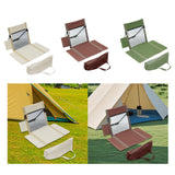 Maxbell Floor Chair with Back Support Lightweight Folding Chair Pad with Carry Bag Beige