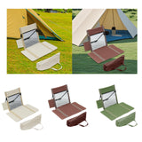 Maxbell Floor Chair with Back Support Lightweight Folding Chair Pad with Carry Bag Beige