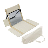 Maxbell Floor Chair with Back Support Lightweight Folding Chair Pad with Carry Bag Beige